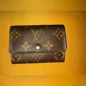 Louis Vuitton Brown and Gold Monogram coin purse